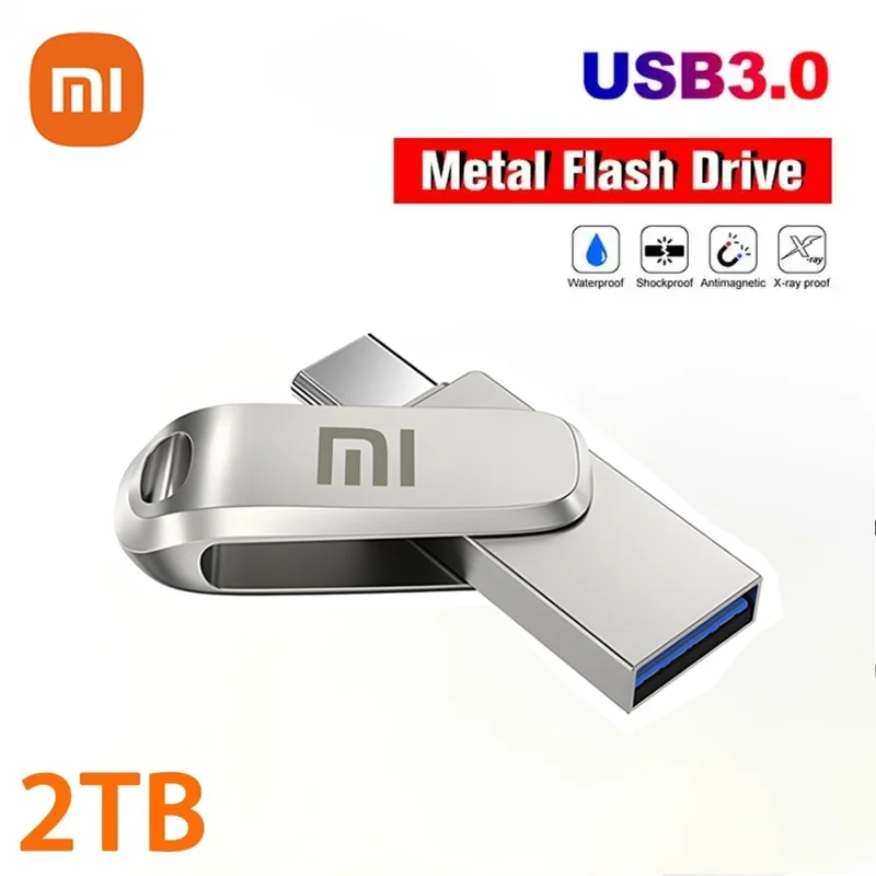 Xiaomi USB 3.0 Flash Drive High Speed Pen Drive 2tb 1tb Usb 3. 0 Memory Stick 512gb Flash Pendrive Metal Usb Disk For Table PC