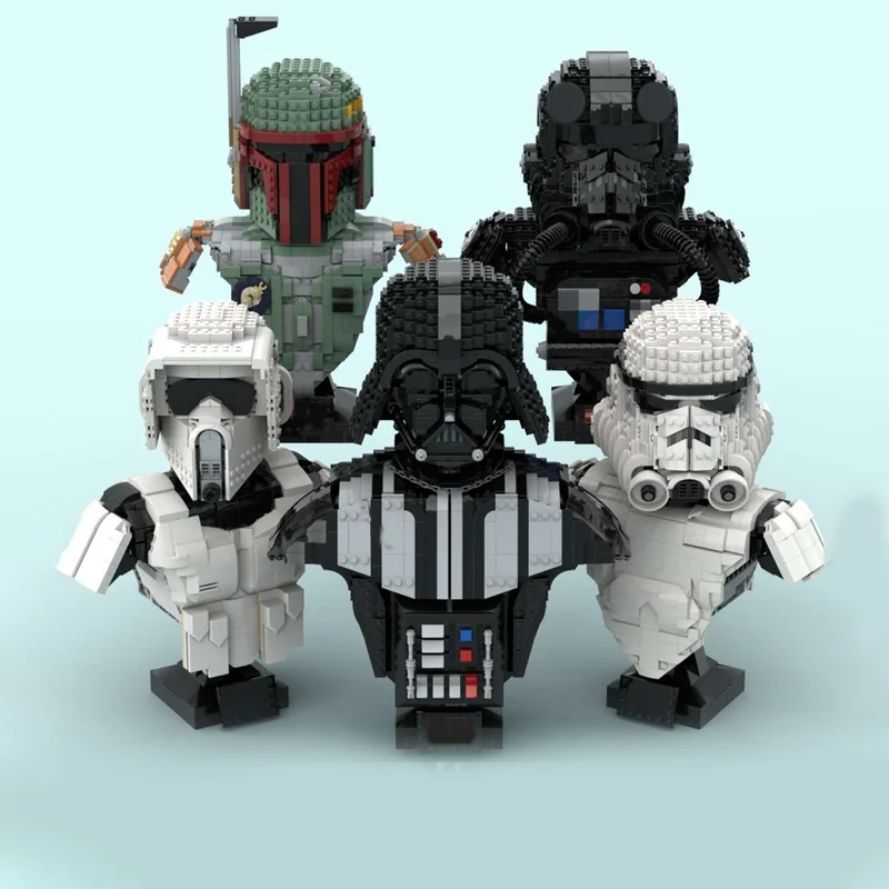 Colección de busto MOC, cazador de recompensas, soldado y piloto Dark Lord Scout Trooper, modelo de bloques de construcción, juguete para montar, regalo de Navidad