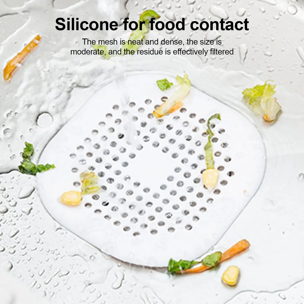Filtro di scarico a pavimento in Silicone filtro per lavello tappo per capelli Catcher cucina bagno lavello filtro di scarico coperchio filtro per fognatura