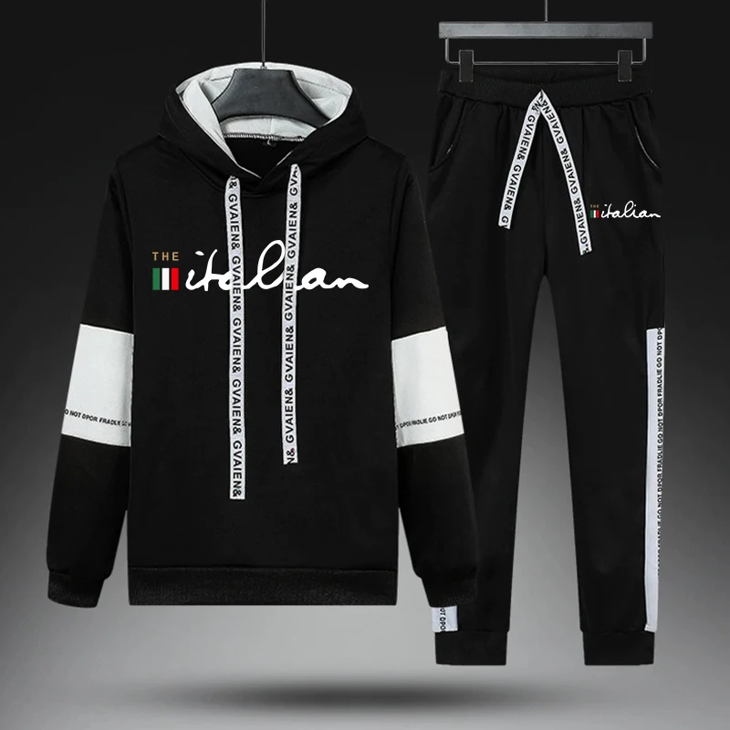 

Sports Hot Sale Men's Tracksuit Hooded Long Sleeves Casual Single Piece Sweatshirts And Daily Sweatpants Comfort Outdoor Jogging
