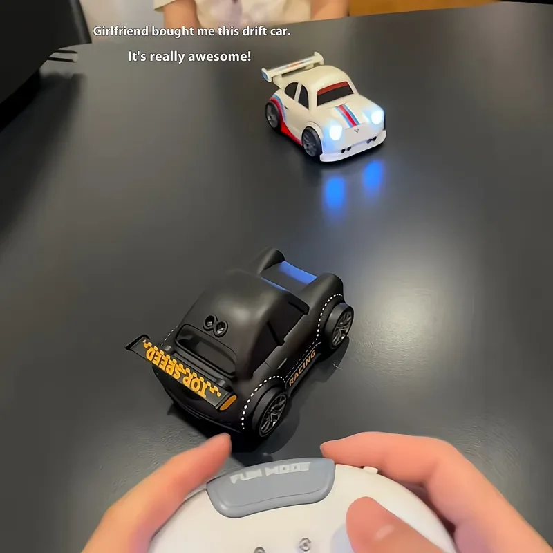 New 2.4G intelligent sensor follows cool lighting effects remote control 360 ° drift toy car children's holiday gift