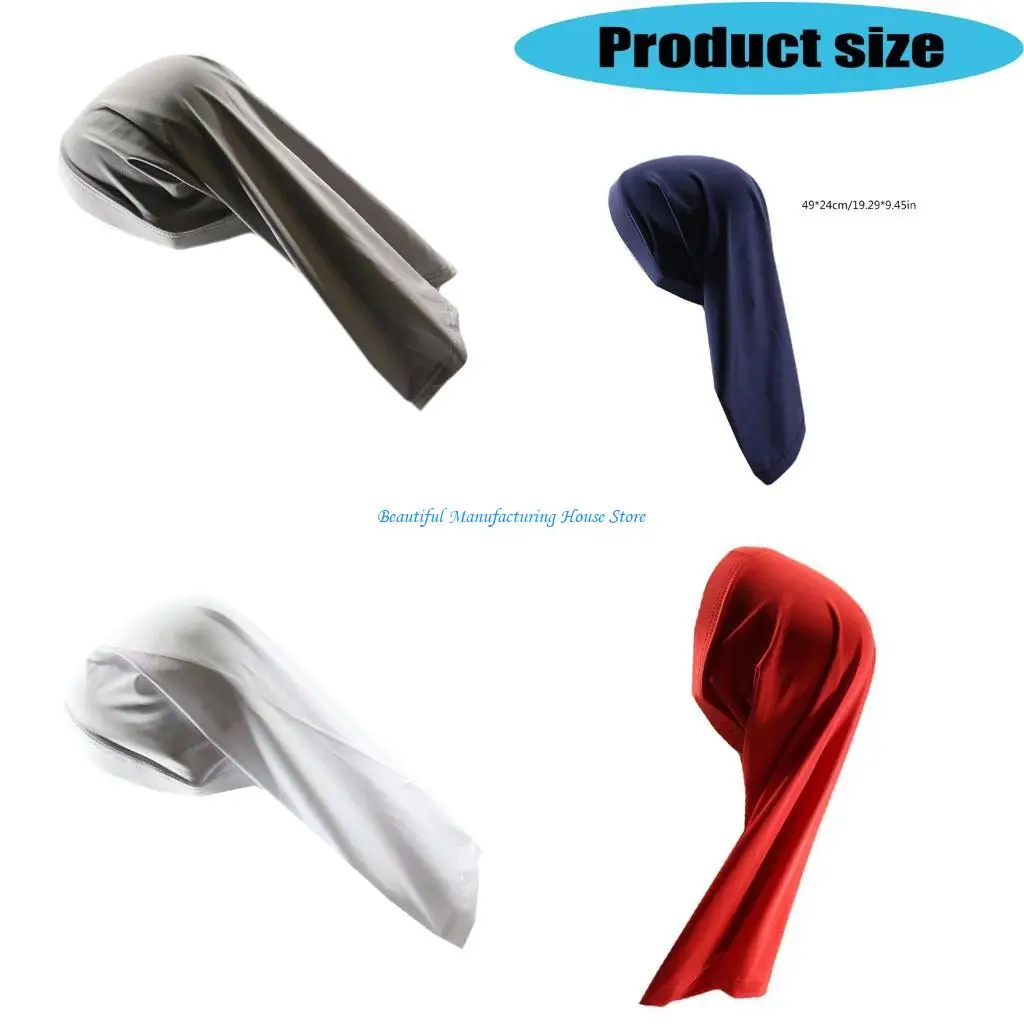 

E56A Breathable Dreadlock Cap Bandana for Outdoor Sports Adjustable Durag Soft
