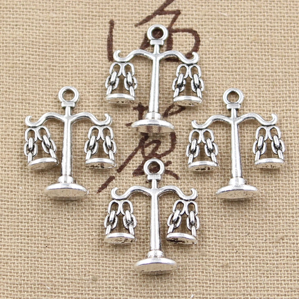 20pcs Charms Libra Scales Of Justice 22x17mm Antique Silver Color Pendants Tibetan Findings DIY Handmade Making Craft