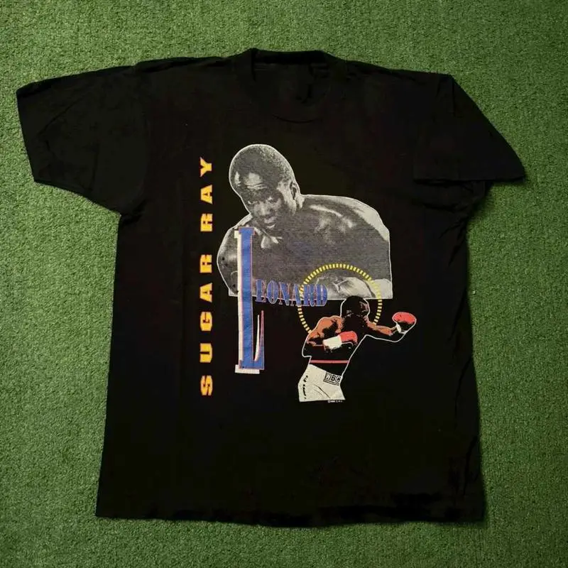 Sugar Ray Leonard Boxing Rare Adult T Shirt Cotton 8D713