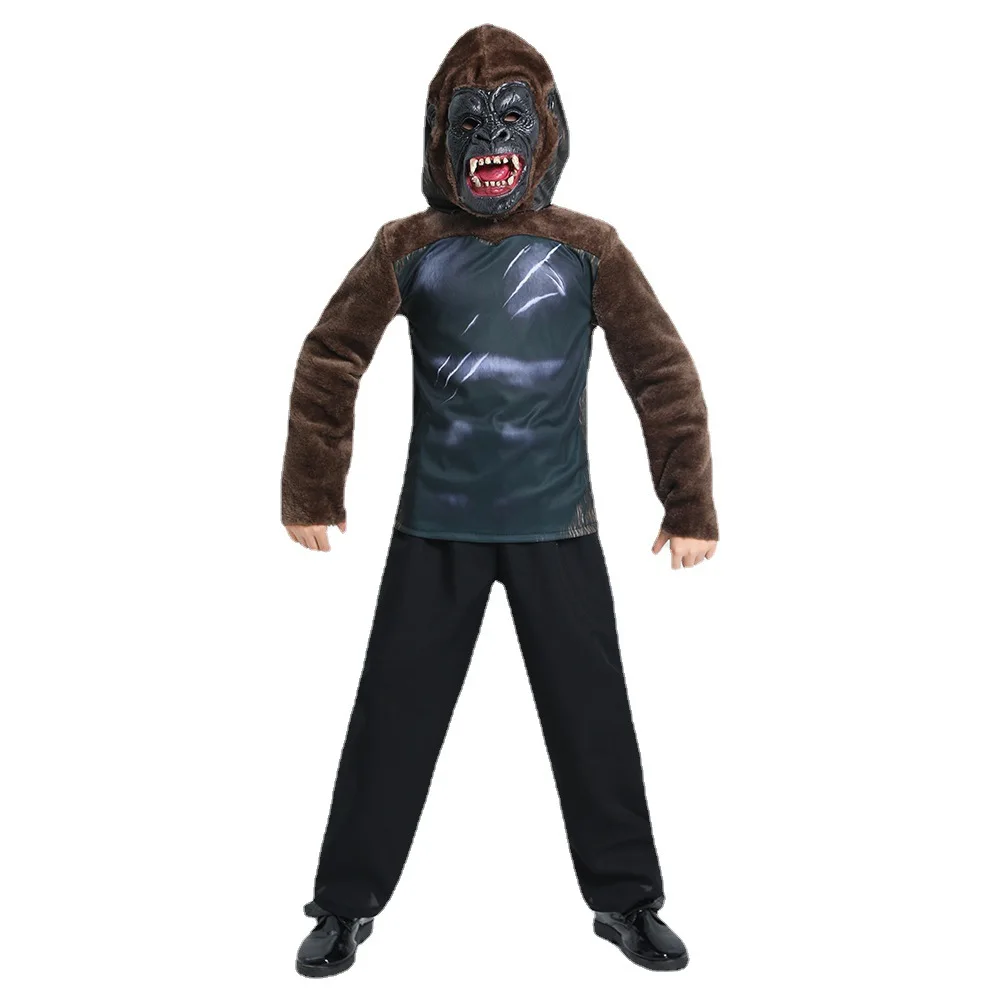 Carnevale Gorilla Boy Movie Character Costume Cosplay Halloween Stage Performance Holiday Party Suit manica lunga vestiti divertenti