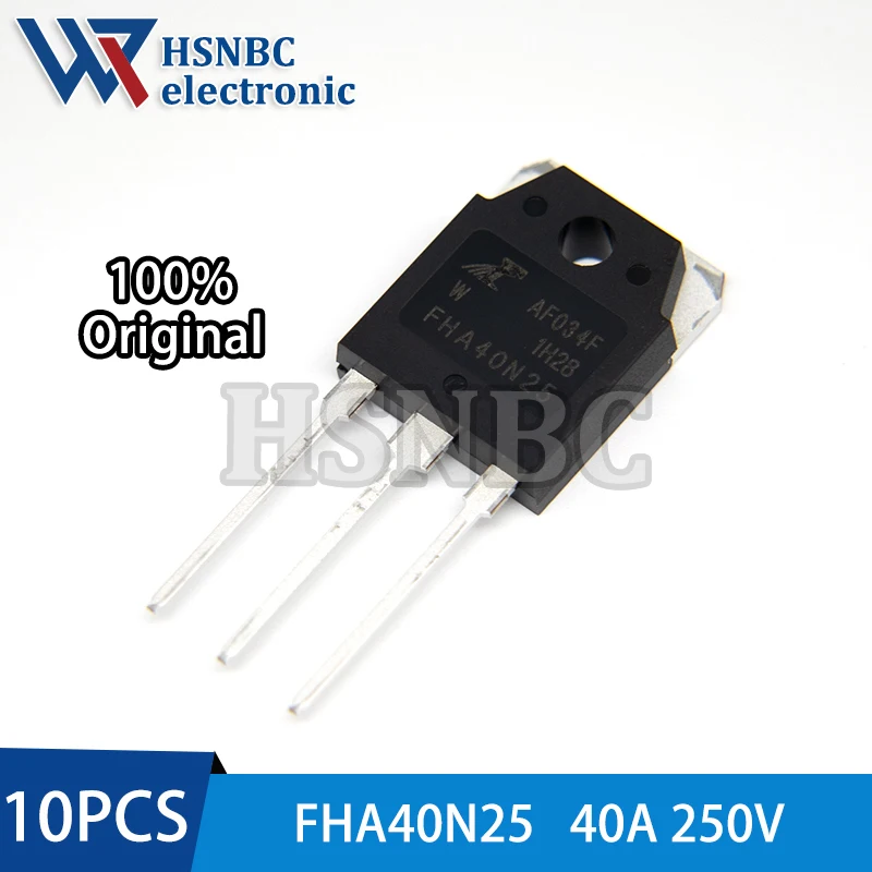 

10PCS FHA40N25 40N25 FHA40N25W TO-3P 250V 40A N-Channel Power MOSFET Transistor 100% New Original