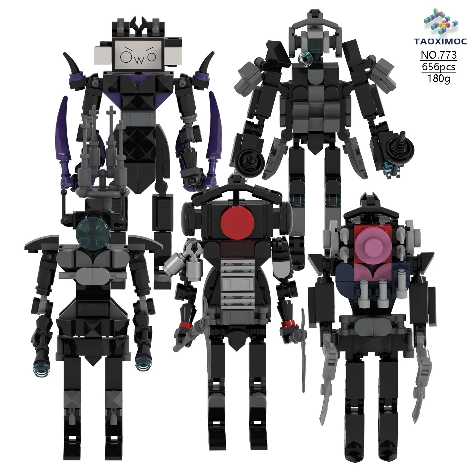 

Skibidi Toilet MOC Abstract Building Blocks Monitor Man/TV Man Set Model Compatible With LEGO Bricks Toys