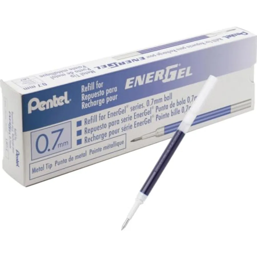 

Refill Ink for BL57/BL77 EnerGel Liquid Gel Pen, 0.7mm, Metal Tip, Blue Ink, Box of 12 LR7-C-12