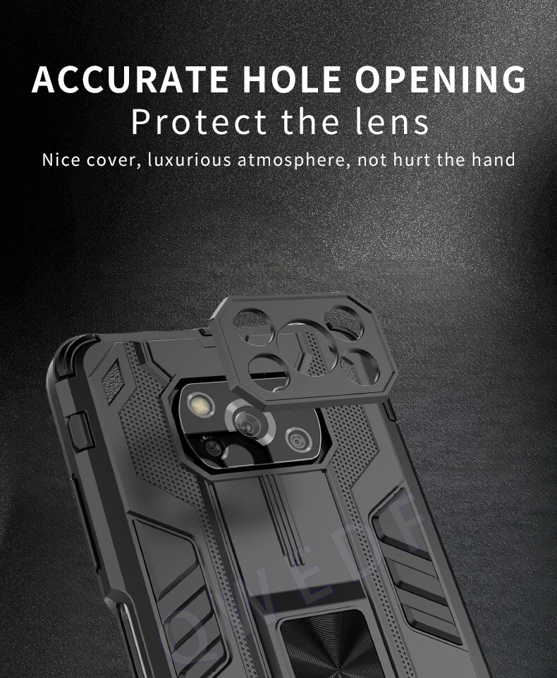 Per Xiaomi Poco X3 Pro Case Car Magnetic Holder Armor Phone Case per Poko Poxo Pocco Little X 3 NFC X3Pro Camera Protect Cover