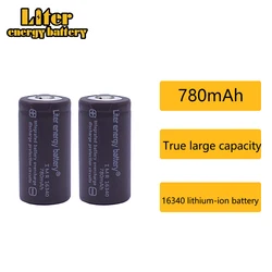 Litrowa bateria energetyczna RCR 123 16340 780mAh 3.7V akumulator litowo-jonowy baterie litowe z pakietem detalicznym