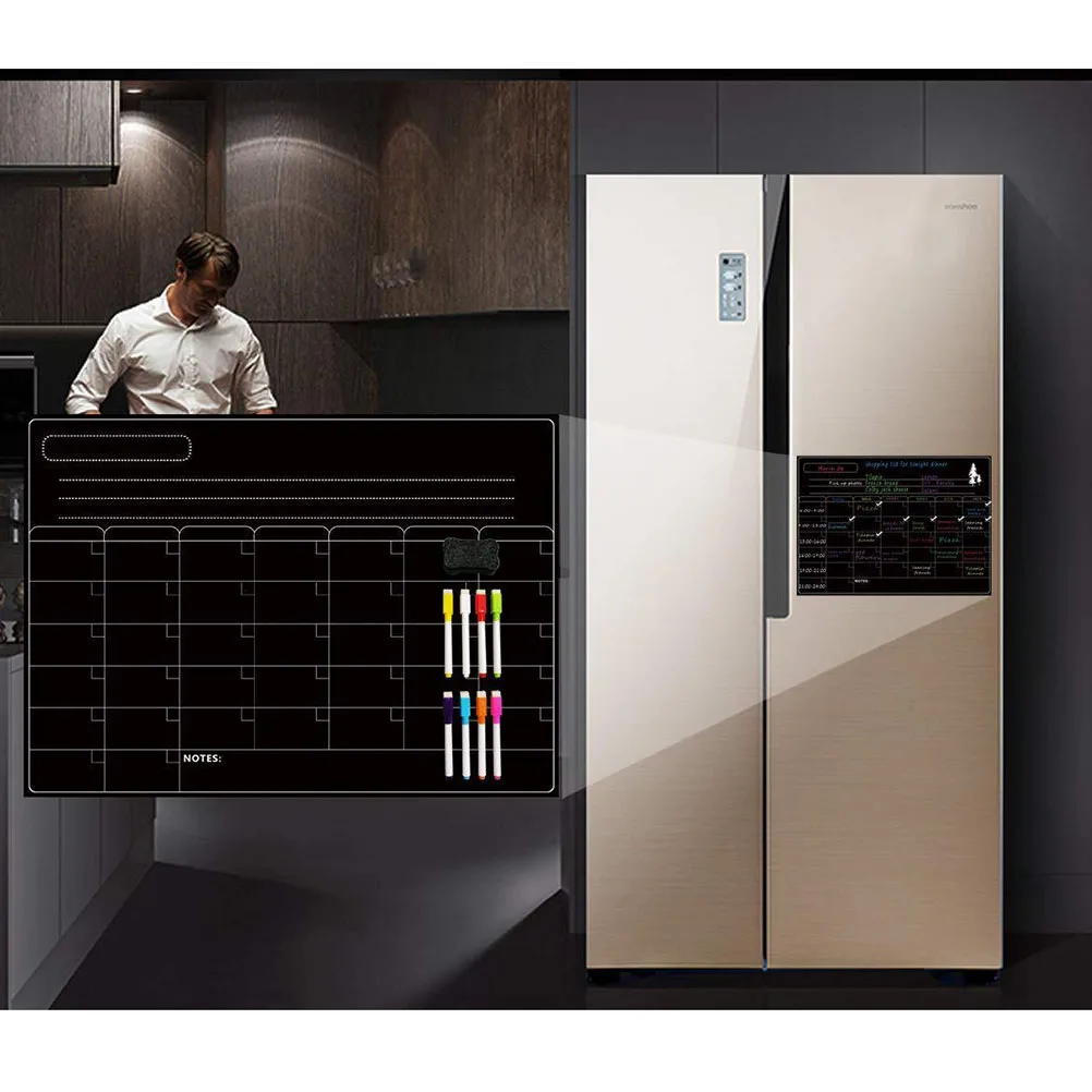 

3PCS Weekly Plan Table Post Magnetic Sticker Kitchen Fridge Planner Whiteboard Calendar Schedule ganizer Home School