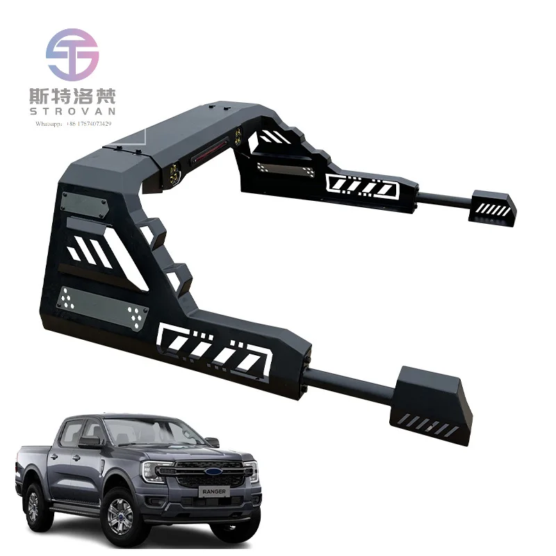 

4x4 Pickup Manganese Steel High Load Bearing Rust Proof Coated Roll Bar Fits Ford Ranger