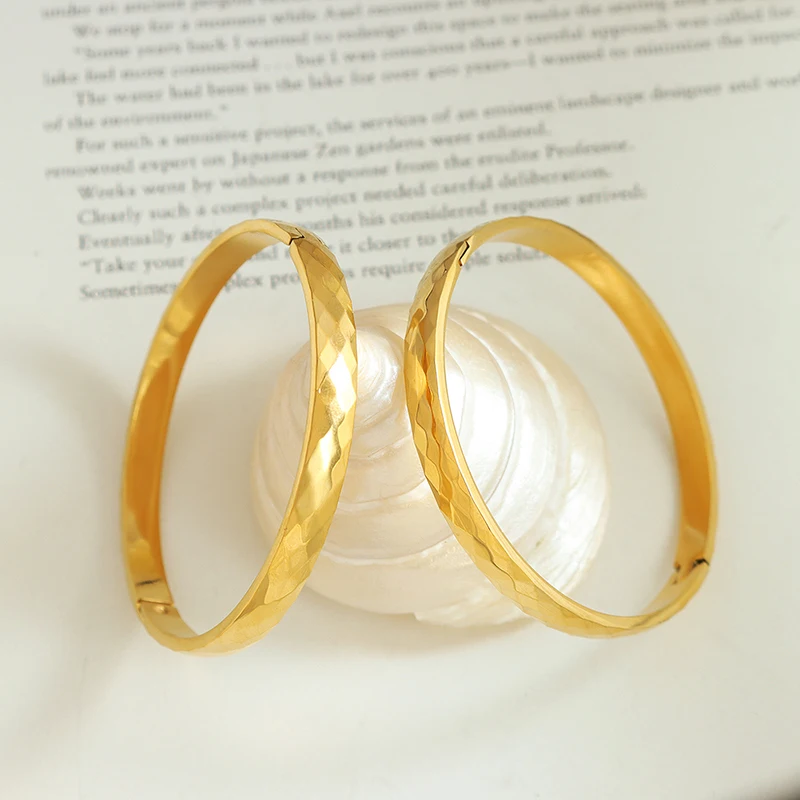Marka 2023 Round Bracelet For Women Stainless Steel Gold-Plate Bangle Luxury Jewelry Accessories Girl Gift Choice Offers