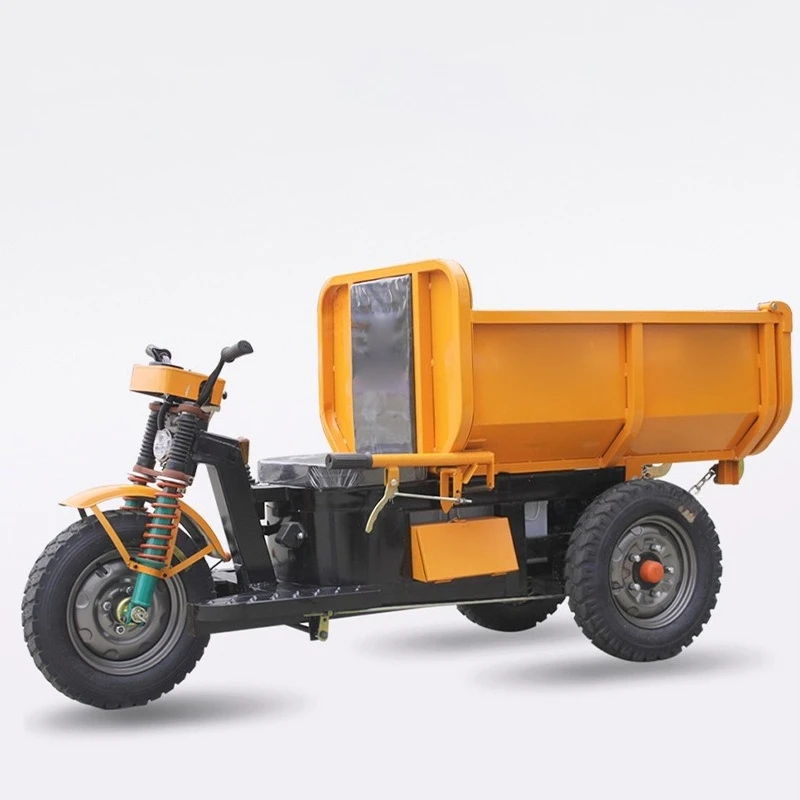 Open the door self-unloading electric engineering tricycle construction site special agricultural farm for pulling mortar