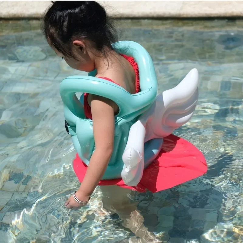 Anéis de braço de natação flutuantes infláveis para crianças com asa Ngel verão família piscina praia festa pvc brinquedos de água infláveis jaqueta