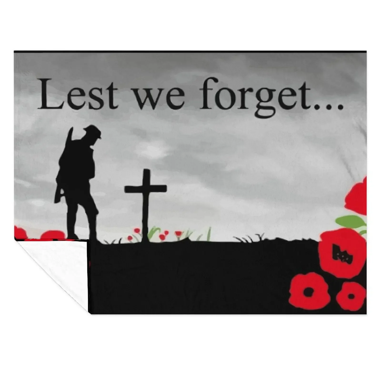 

Lest We Forget - Remembrance Day Throw Blanket Soft Plaid Blankets Sofas Of Decoration Thins Plaid Blankets