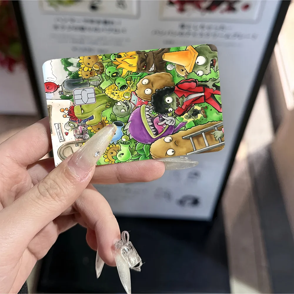 لعبة P-Plants Vs Z-Zombies أنيمي تنفق أو حفظ غلاف مضحك على إيقاف رفيع للغاية بدون ملصق غطاء جلدي لبطاقة الائتمان الخصمية #4