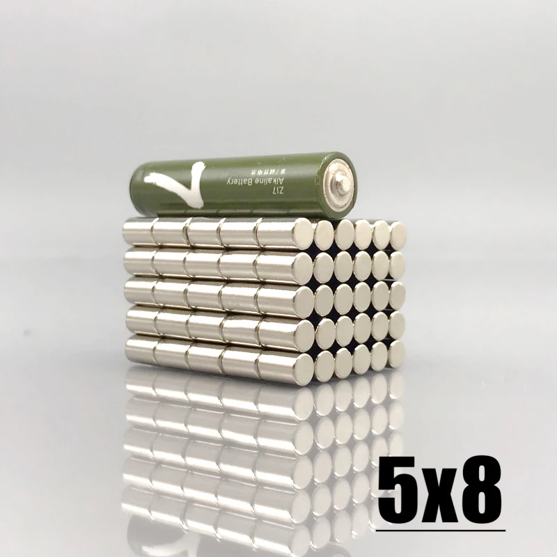 10-500pcs N35 Disc Magnets Neodymium NdFeB Round Magnet,5x8 5x10 6x6 6x8 6x10 6x20mm, Fridge&Office&Garage, Magnetic Materials