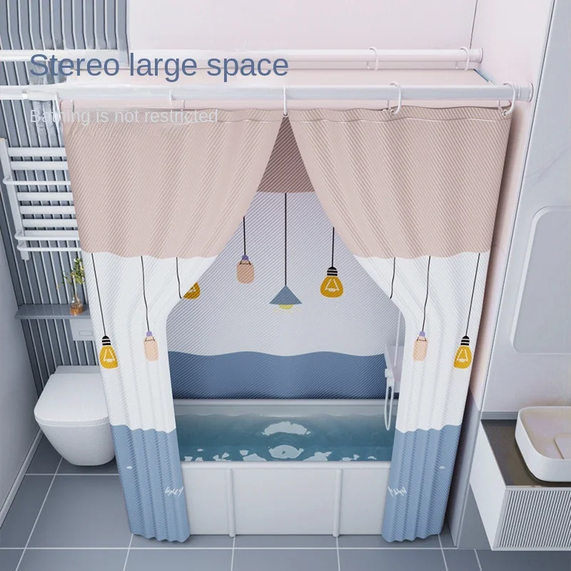 Bathroom Accessories Rectangular Waterproof Cloth Shower Room Thickened Thermal Insulation Shower Shed Bathroom Shower Partition