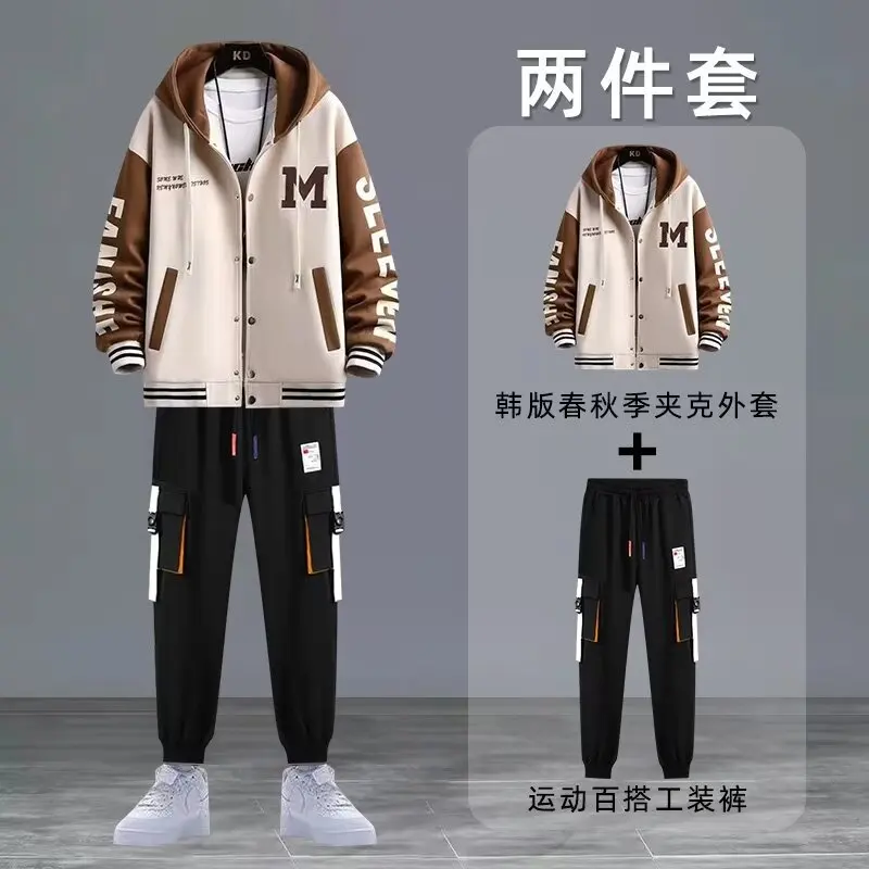 2021 Spring Autumn Men\'s Sets Japan Fashion Joggers Sets Men Casual Men Clothing Streetwear Hooded Tracksuit Men Two Piece Set