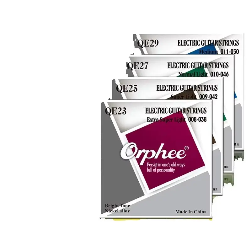 Orphee QE E-Gitarrensaiten, Hartstahl, sechseckiger Legierungskern, E-Gitarrensaiten, Gitarrenteile und Zubehör