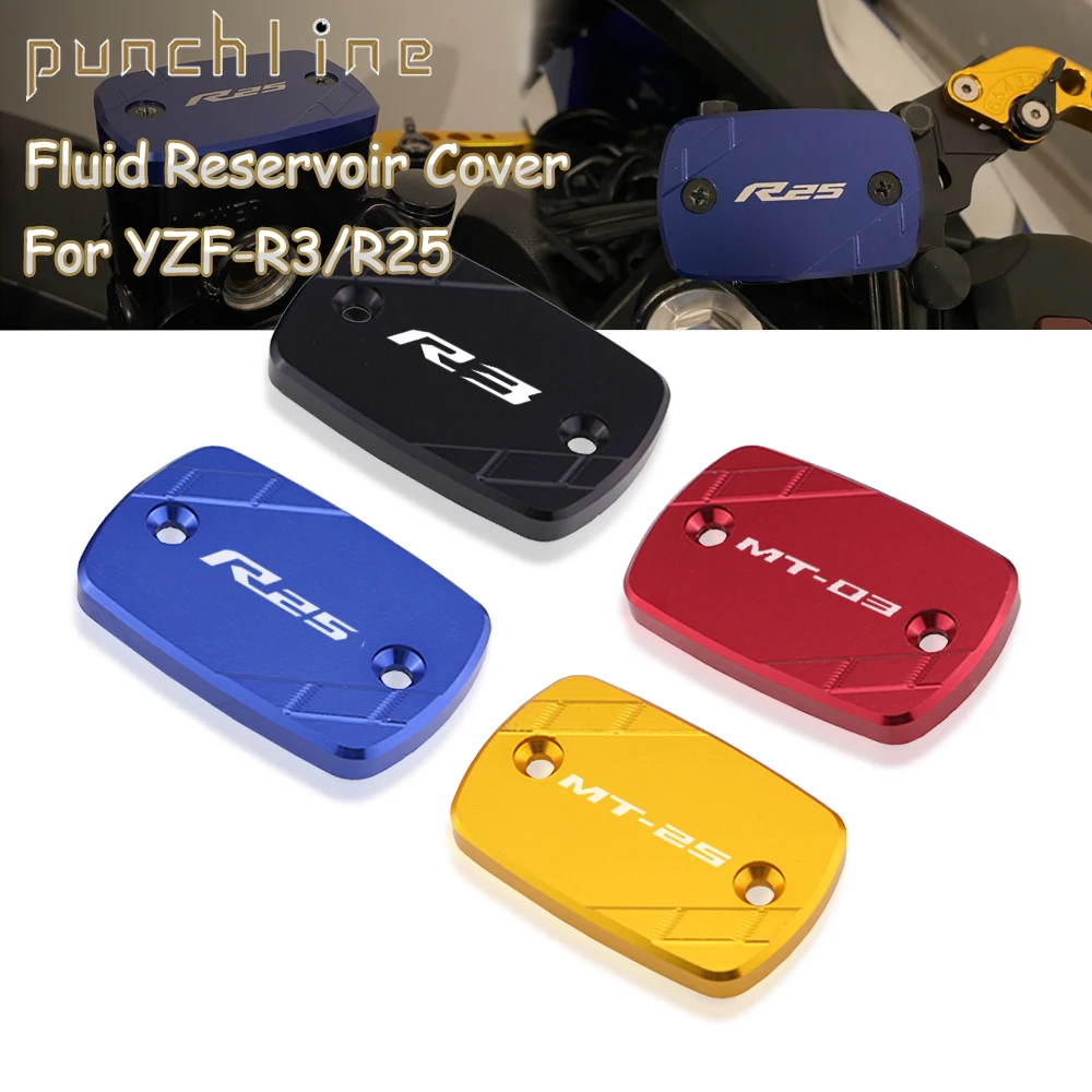 Fit For YAMAHA YZF-R3 YZFR3 YZF R3 YZF-R25 YZF R25 MT-03 MT-25 MT 03 MT 25 front brake cylinder fluid reservoir cover cap 