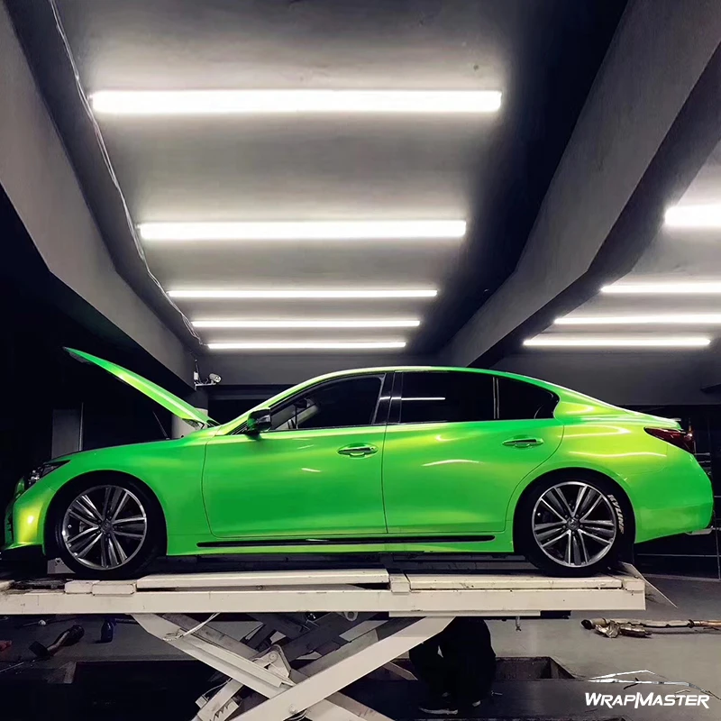 

5x56ft Maic салон автомобиля блестящая золотисто-зеленая виниловая наклейка для автомобиля для украшения кузова автомобиля