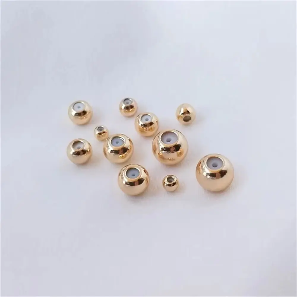 1pcs 14K Gold ribbon hanging silica gel plug adjusting bead chain positioning bead bracelet abacus bead diy accessories