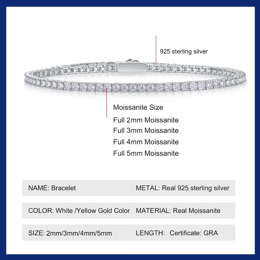 Thumbnail 2 - #22 Latest Moissanite Tennis Bracelets Offers