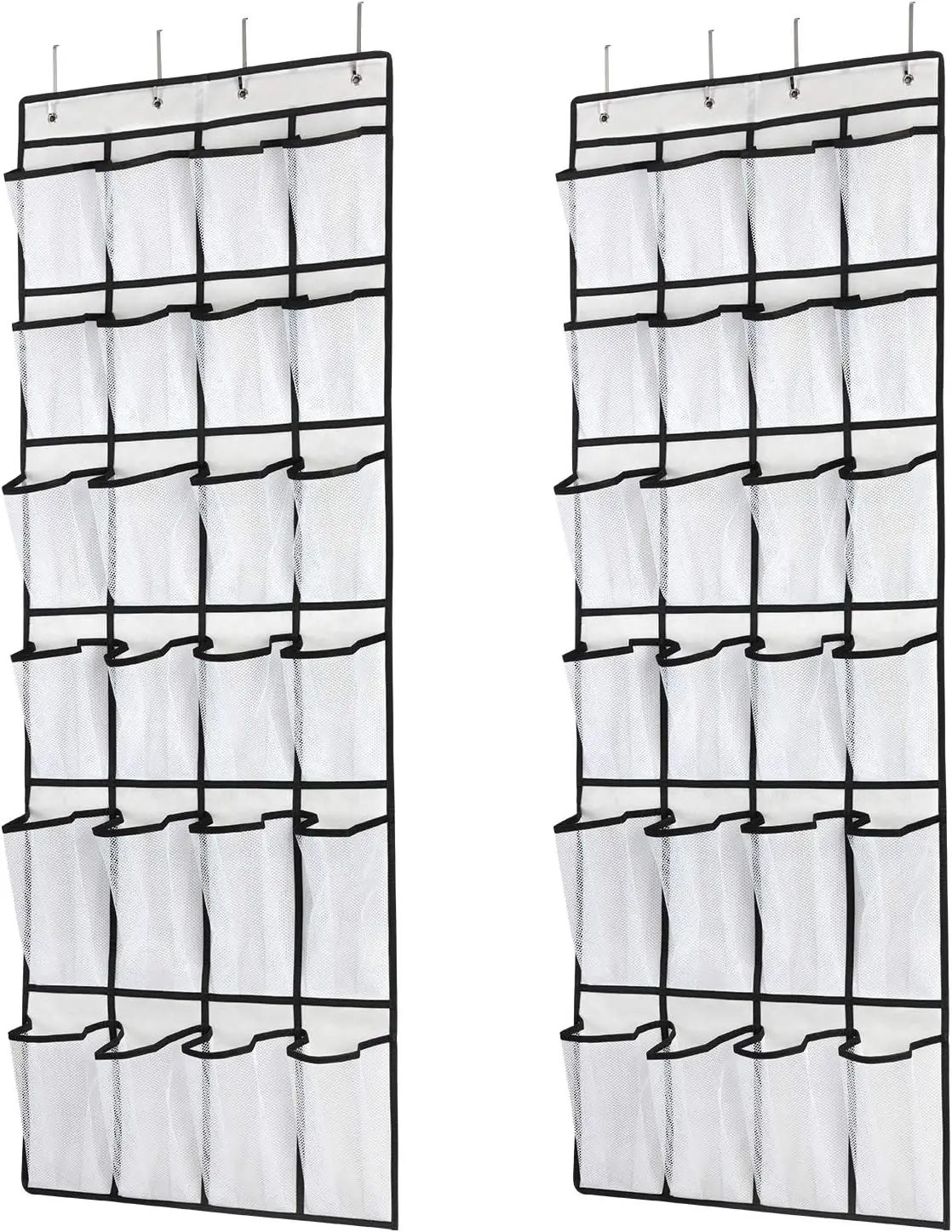 

Hanging Shoe Organizer, Over The Door Shoe Organizer with 24 Mesh Large Pockets Door Shoe Rack for Men Women Kids Hanging Door S