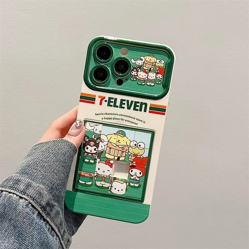 Cute Cartoon Puzzle Game Relax Phone Case For iPhone Case 16 15 14 13 12 11 Pro Max Soft Phone Y2K Girl New Year Pink Cover