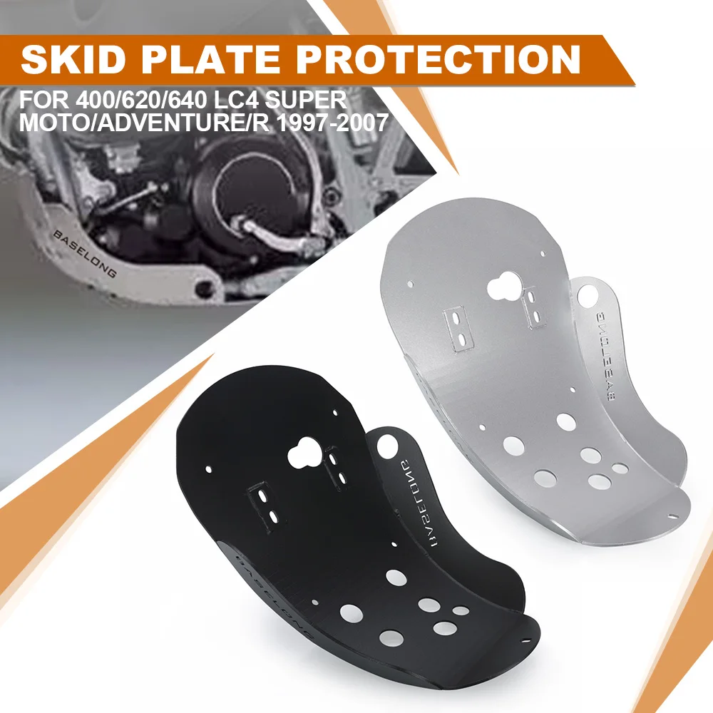 

Motorcycle ENGINE SKID PLATE COVER For 400/620/640 LC4 Super Moto/ADVENTURE/R 1997-2002 2003 2004 2005 2006 2007 Accessories