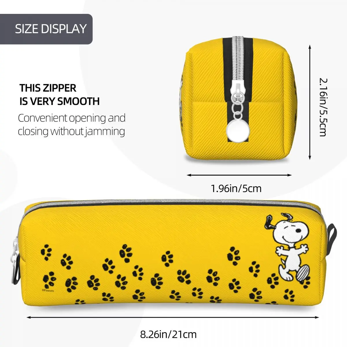 Imagem -04 - Criativo Snoopy Paw Print Path Lápis Cases Pen Box para Estudante Bolsa de Grande Capacidade Material Escolar Papelaria Presente