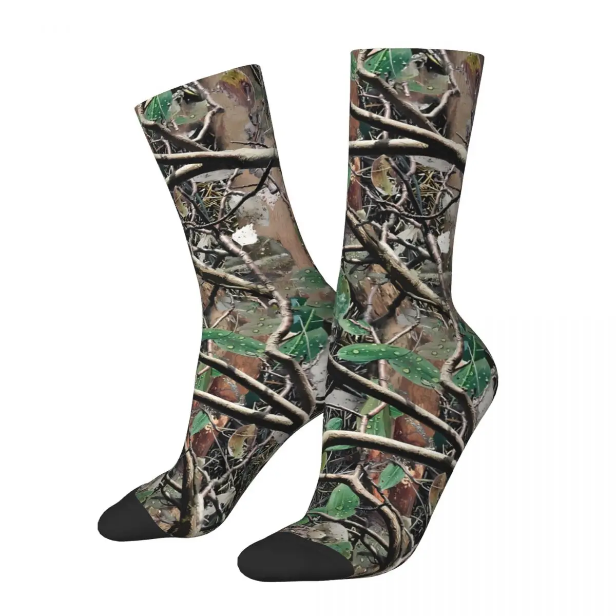 Wood Real Tree Camouflage Unisex Winter Socks Hip Hop Happy Socks Street Style Crazy Sock