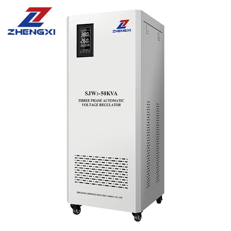 Servo Motor voltage regulator 3 phase 50KVA 60KVA 80KVA Input 280V-430V SVC AVR voltage stabilizer