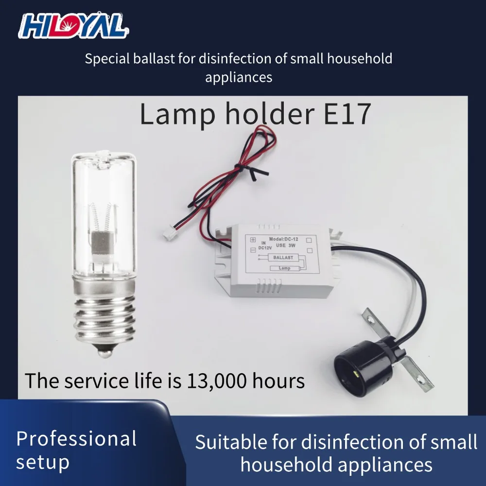 

Ультрафиолетовая лампа 3W UVCLamp DC12V, 254 нм, для стерилизации, уничтожения клещей и бактерий, бактерицидная лампа-лампочка ﻿