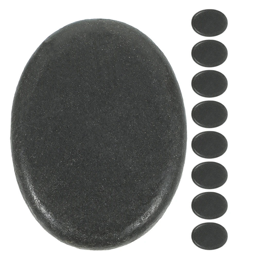 

12pcs Volcanic Rock Massage Stone Natural Scraping Plate Hot Spa Stone For Relaxing Stress Relief Face Body Massage Tool