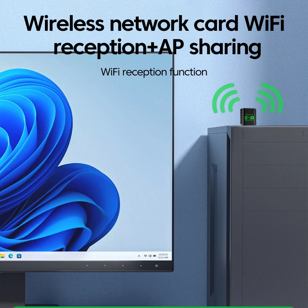 WiFi 6 AX900 Bluetooth 5.4 WiFi USB Adapter Wireless Network Card 2.4G&5GHz Wi-Fi Antenna For PC Driver Free USB WiFi Receiver