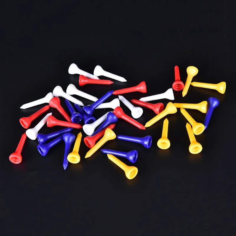 100Pcs/bag 35mm -1 3/8 inch Mixed Color Plastic Golf TEES 90g - 3.18 ounces bulk price golf accessories