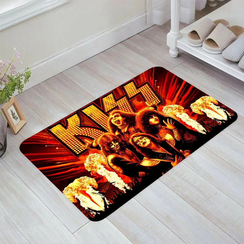 Rugs American Rock Band K-KISS Floor Mat Carpet Entrance of House Balcony Carpets Living Room Kitchen Rug Home Foot Doormat Door