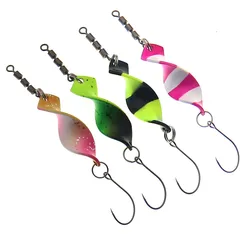 Bükülmüş Metal alabalık balıkçılık kaşık Lures jig yemler 2.8g 4g yapay Spinner sert yemler alabalık bas için