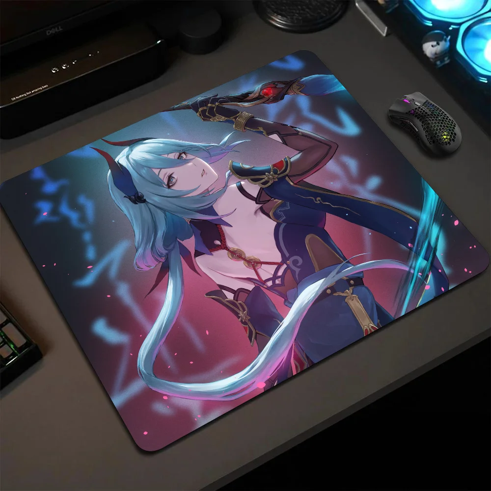 

Hanya Honkai Star Rail Impact Mousepad Small LockEdge Mouse Pad For Gamers Computer Desk Pad Rectangular Anti-slip Rubber