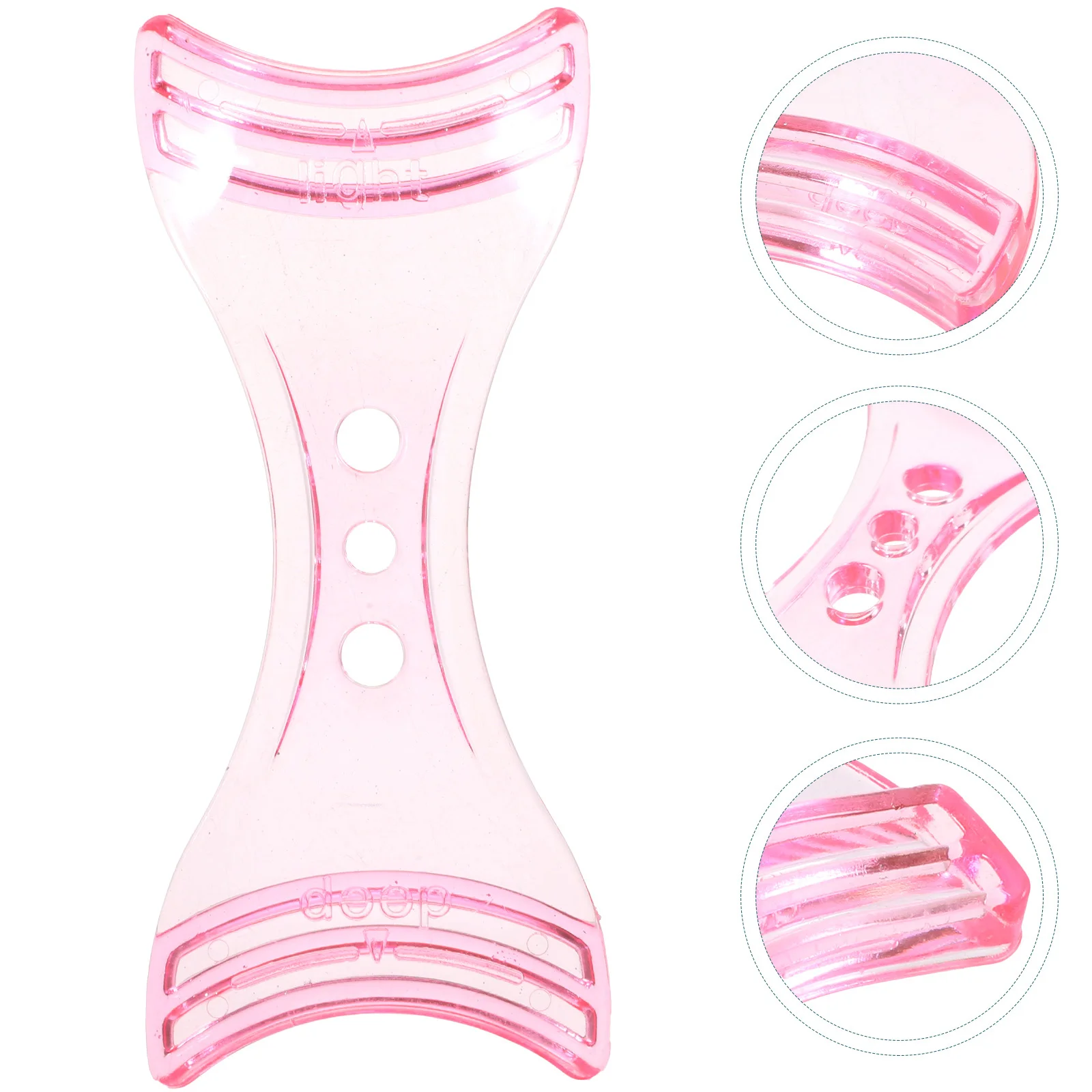 Pink Eyeliner Stencil 8*3.5Cm Abs Makeup Tool For Beginners Double-Sided Curve Design Women'S Eye Liner Shaper Template