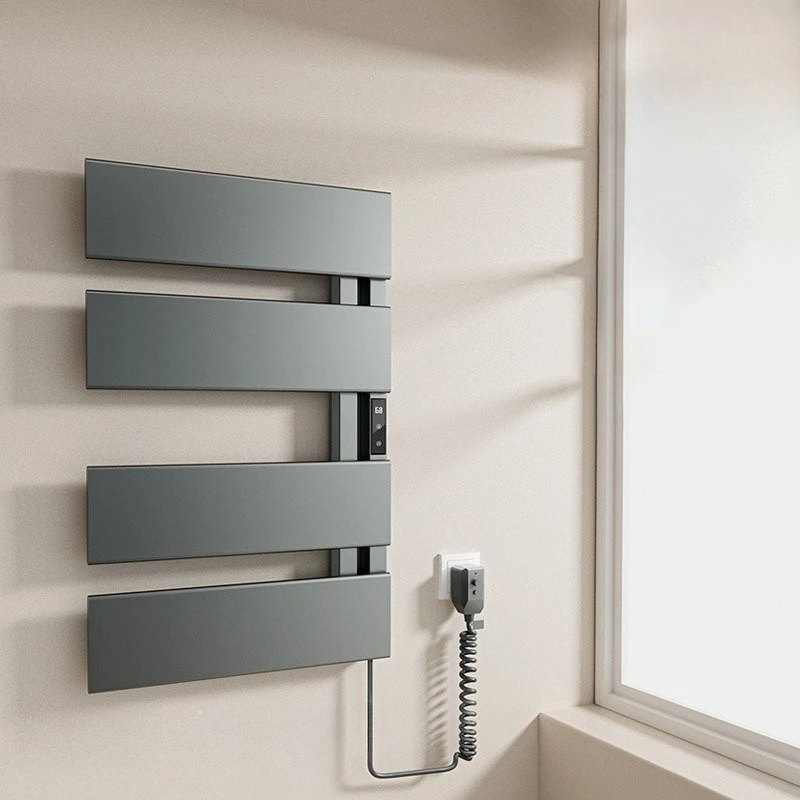 

Bathroom Electric Towel Rack Aluminum Household Large Wide Rod Heating Drying Storage Towel Warmers Bathroom Accessories