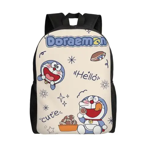 Doraemon Backpack Back to school season Blue Buddy  Vintage Backpack