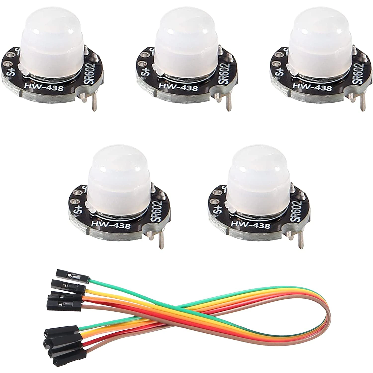 5Pcs SR602 Motion Sensor Detector Module Mini Pyroelectric Infrared Sensory Switch High Sensitivity for Electronic DIY