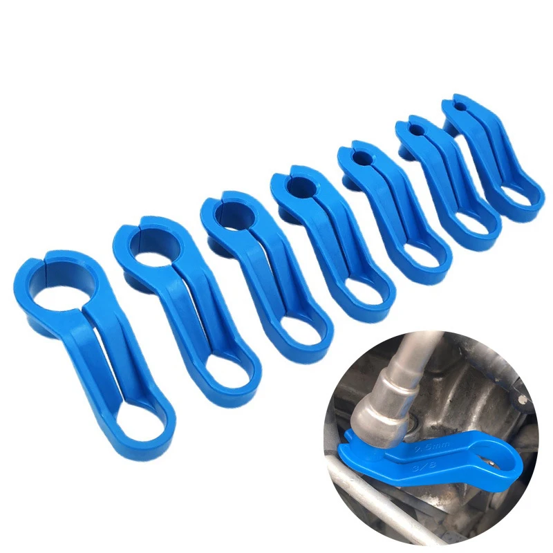 

7PCS Fuel Line Disconnect Tools Fuel Line Angled Disconnect Tool Set Blue Replacement For Ford And Chrysler