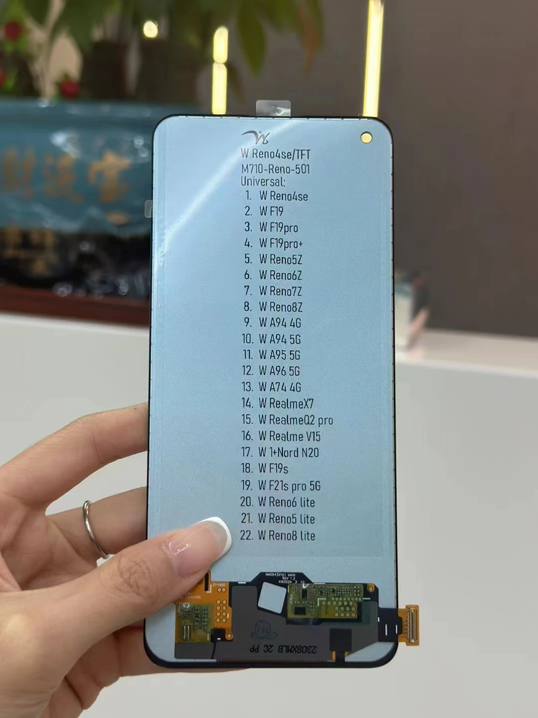 Pantalla LCD TFT para OPPO Reno4 SE /Reno5 Z/ Reno6 Z/ Reno5 F/F19 Pro 4G/A94 4G/A94 5G sin huella digital