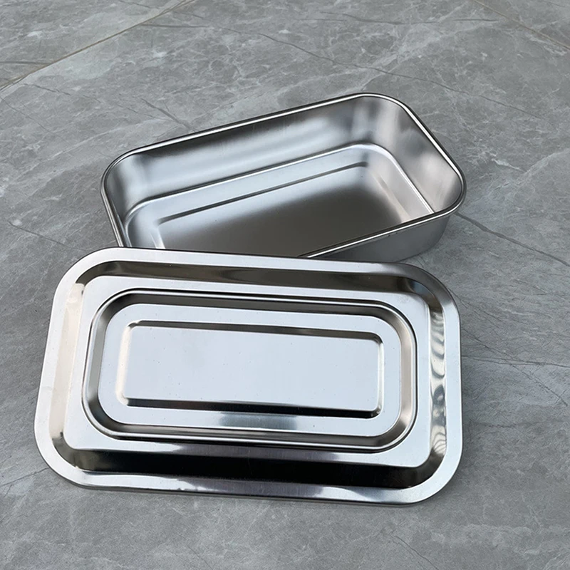 1pc Dental Tray Surgical Nursing Lid Medical Equipment Steriliser Container For Dentist Storage Box Stainless Steel Instrument