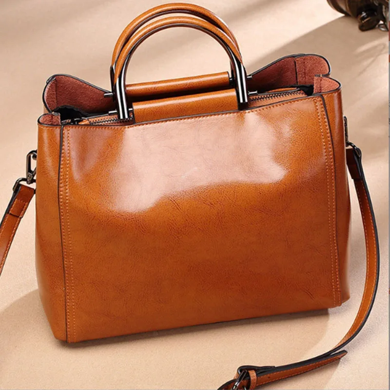 

2025 New Trendy Women's Bag Genuine Leather Bag Multi functional Luxury Handheld Mommy Bag Shoulder Carrying Bag